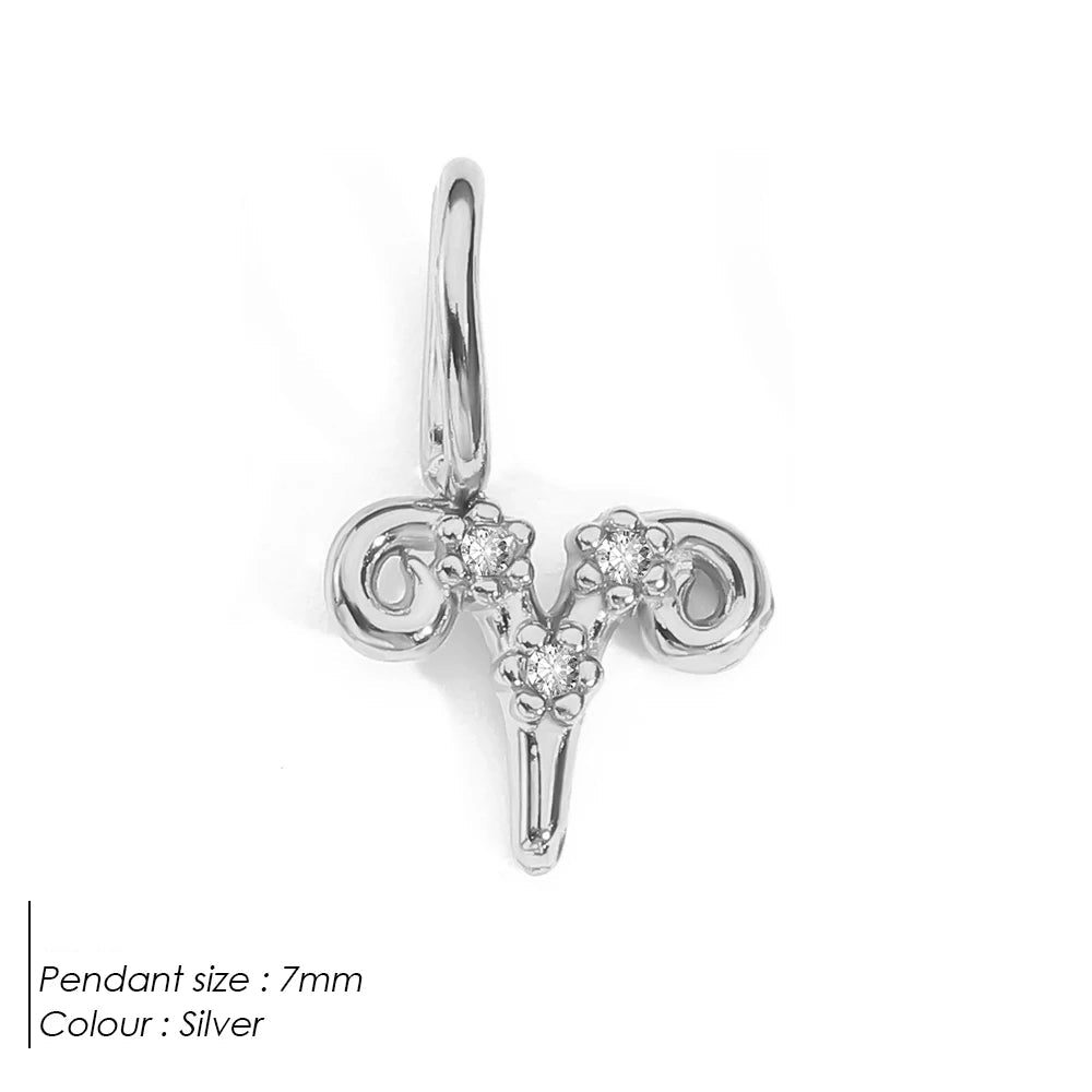 Zodiac Charm Sternzeichen Anhänger mit Kristallen