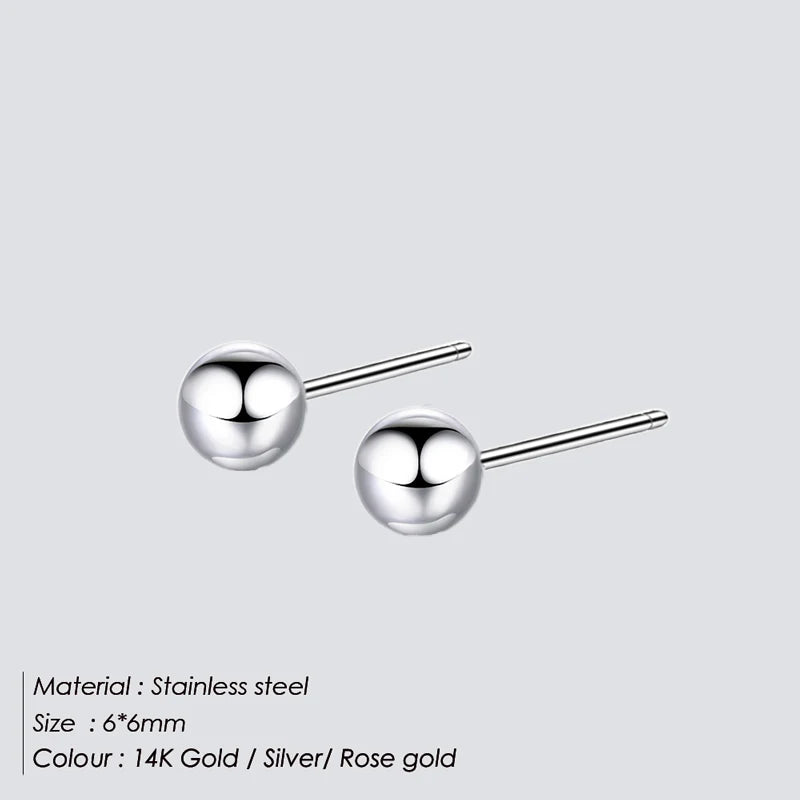Simple Round Ball Ohrringe