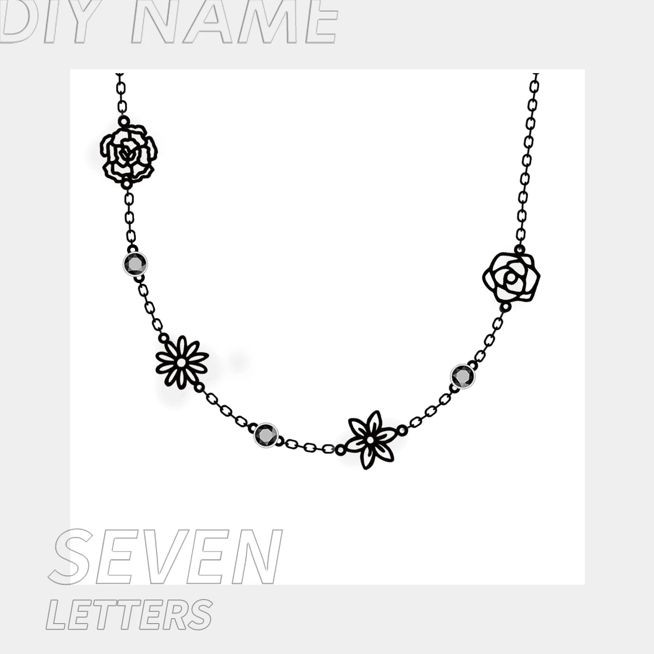 Botanical Flower Birthstone Kette