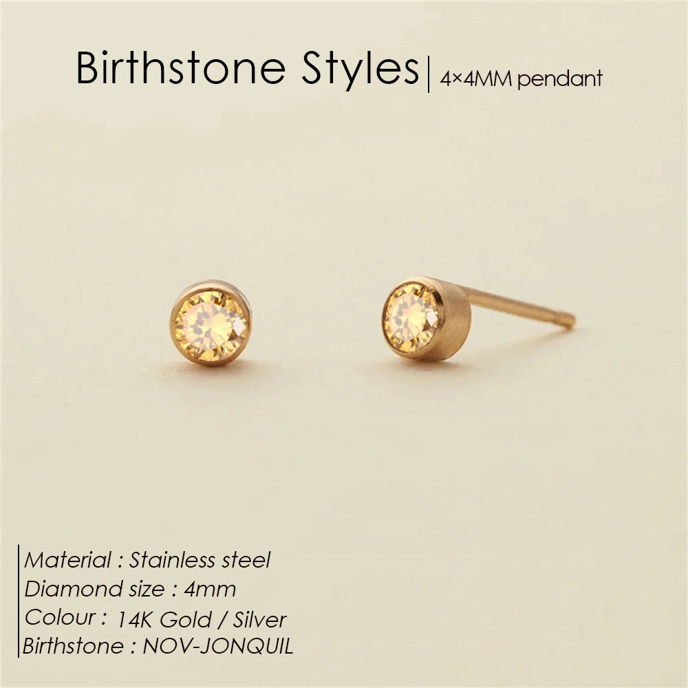 Geburtsstein Studs Ohrstecker Ohrringe