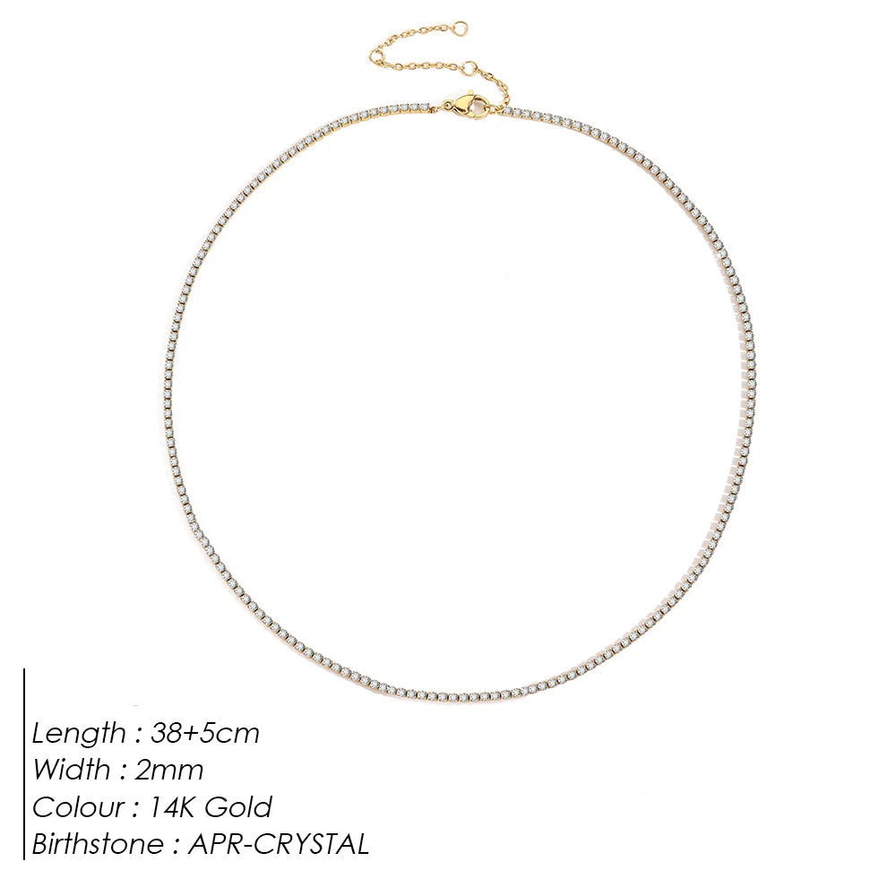 Birthstone Tennis Necklace