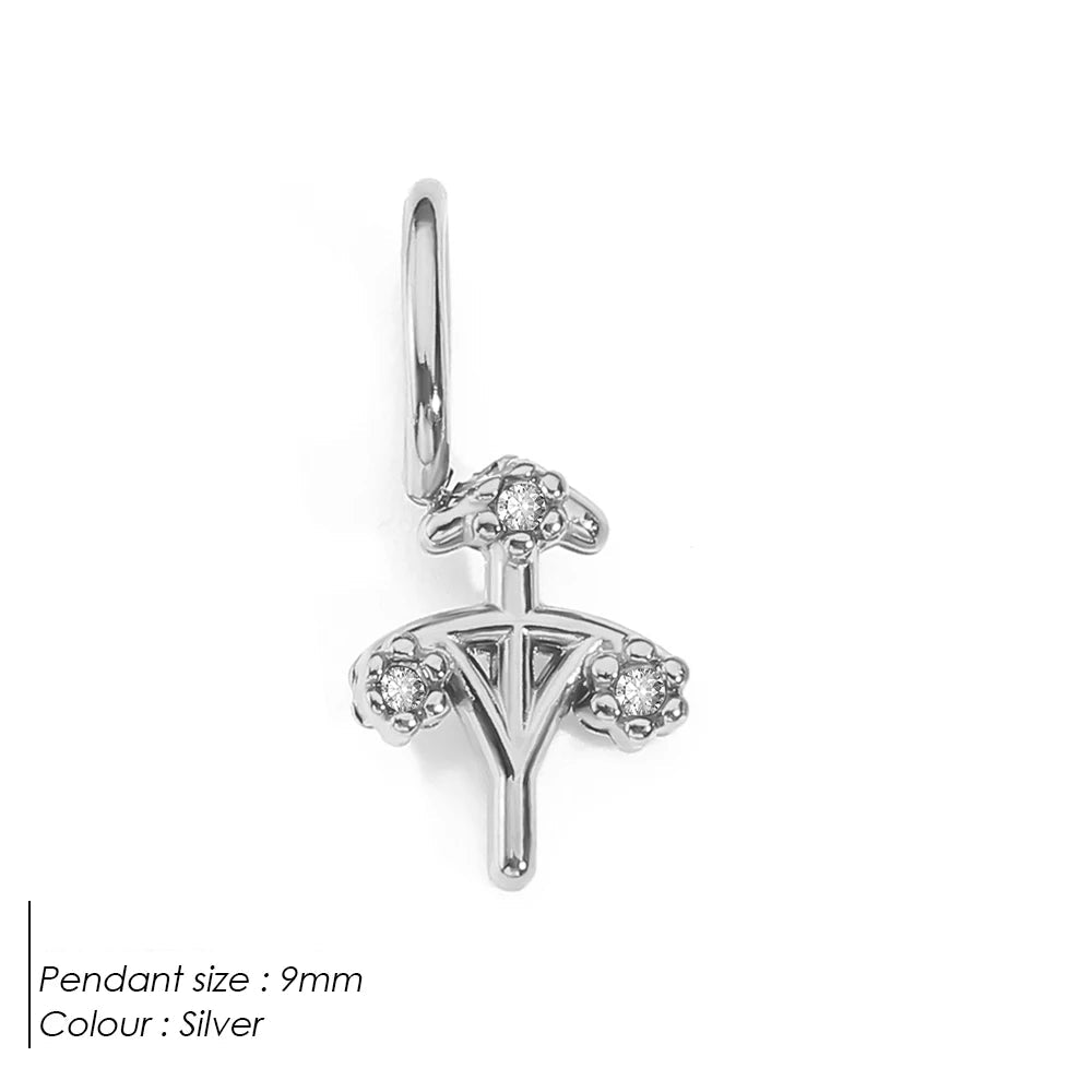 Zodiac Charm Sternzeichen Anhänger mit Kristallen