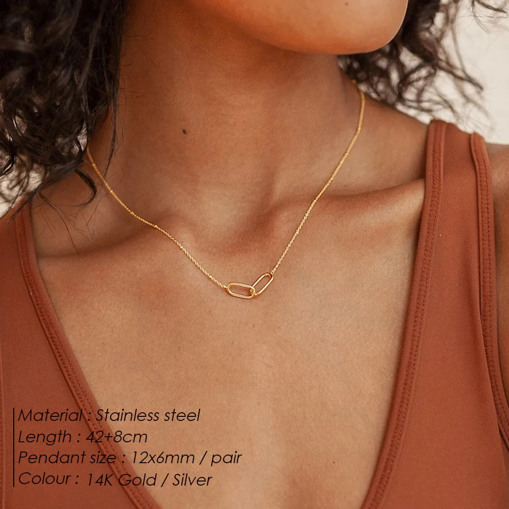 Delicate infinity paperclip Kette