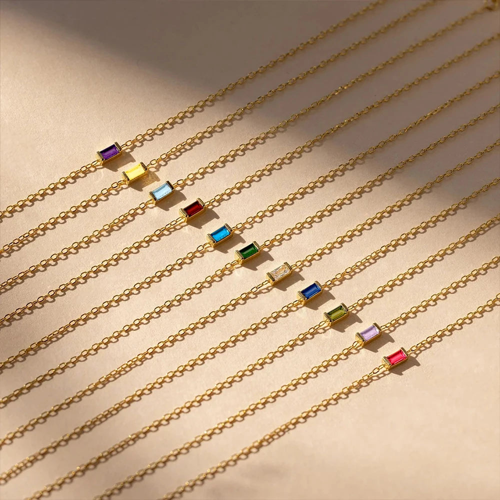 Birthstone Bar Necklace