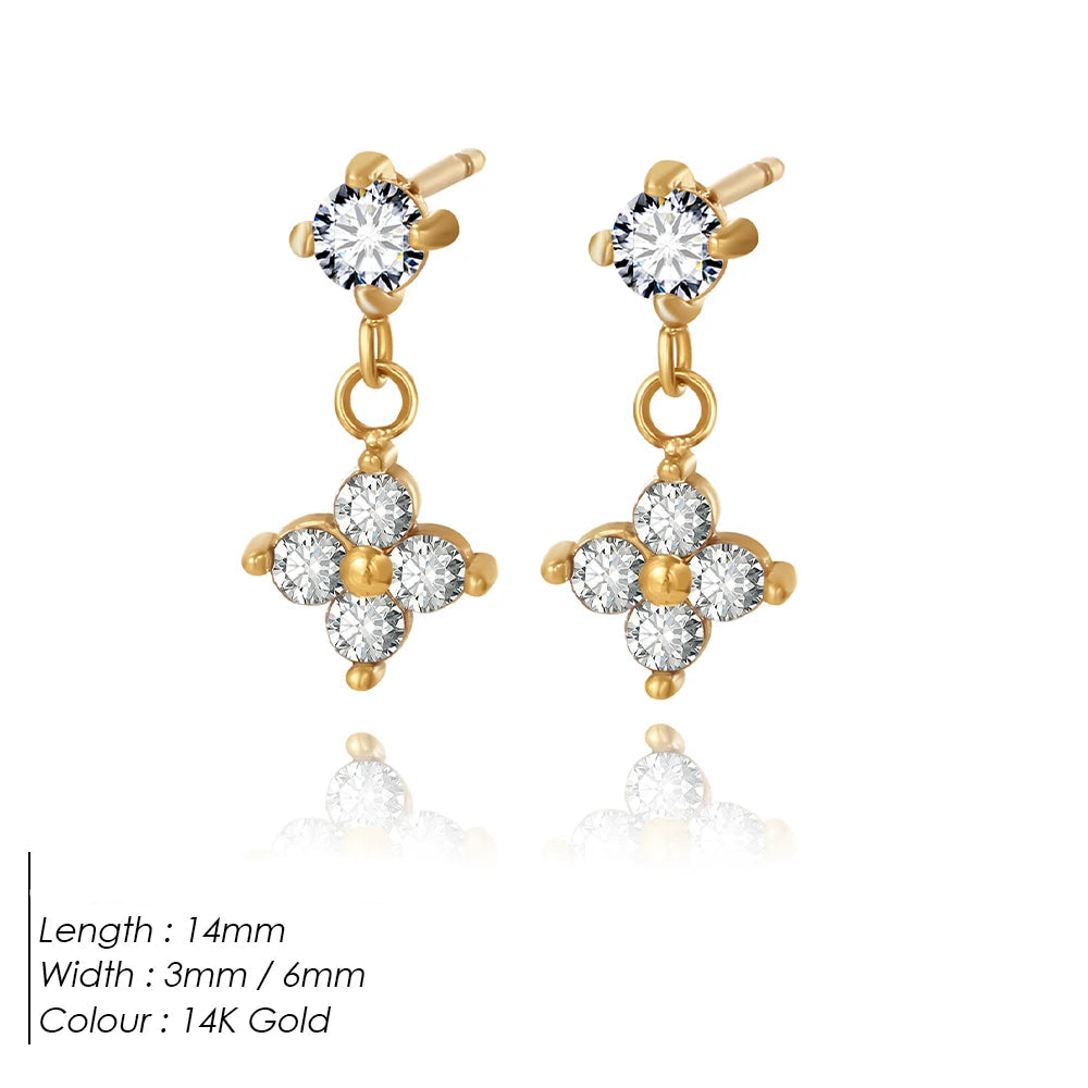 Glitter Zircon Ohrringe
