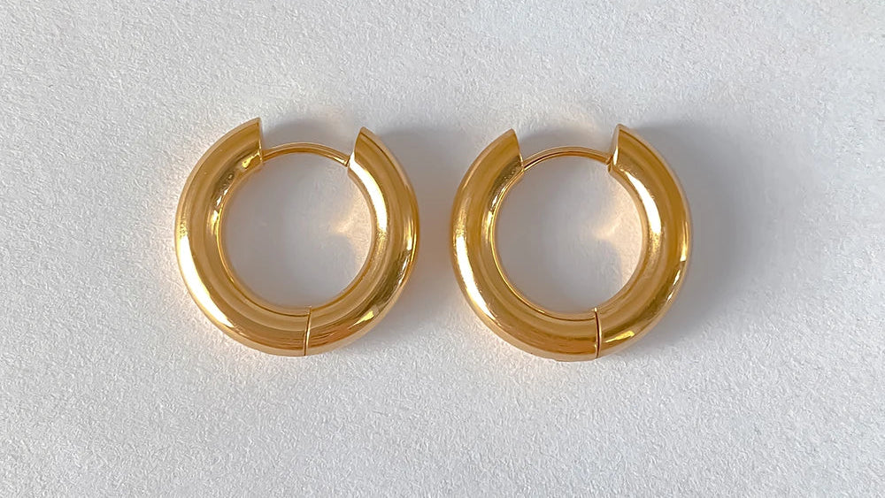 Chunky Huggie Hoops
