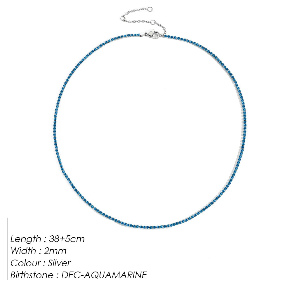 Birthstone Tennis Necklace