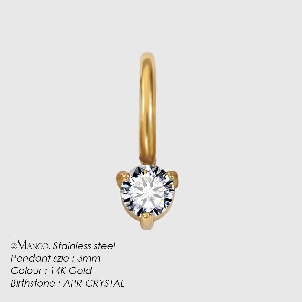 Round Birthstone Charms
