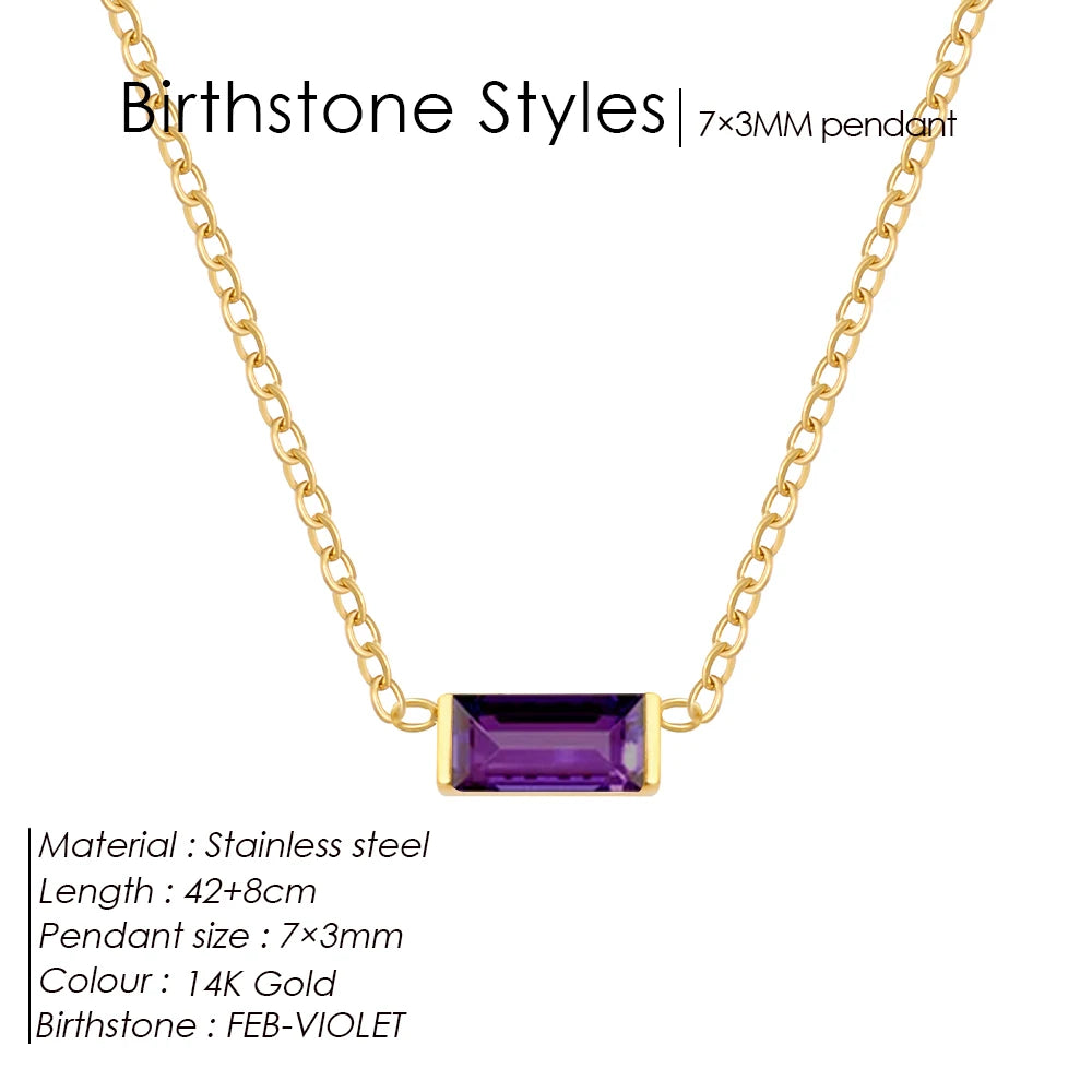 Birthstone Bar Necklace