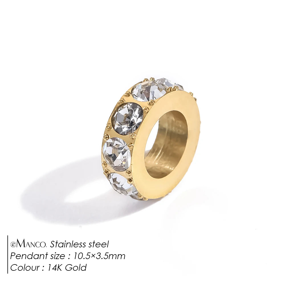 Round Pavé Charm