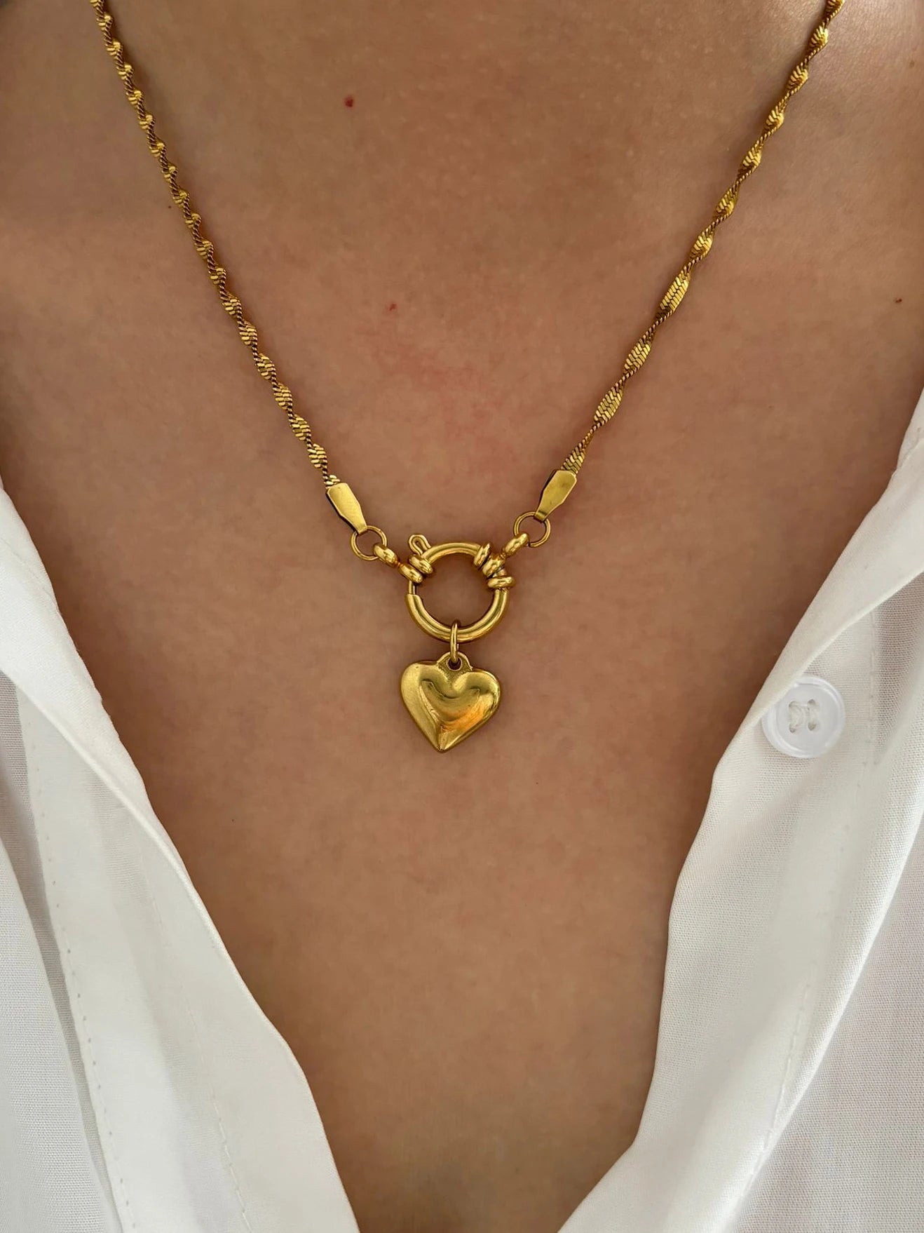 Singapour Heart Starfish Shell Charm Kette