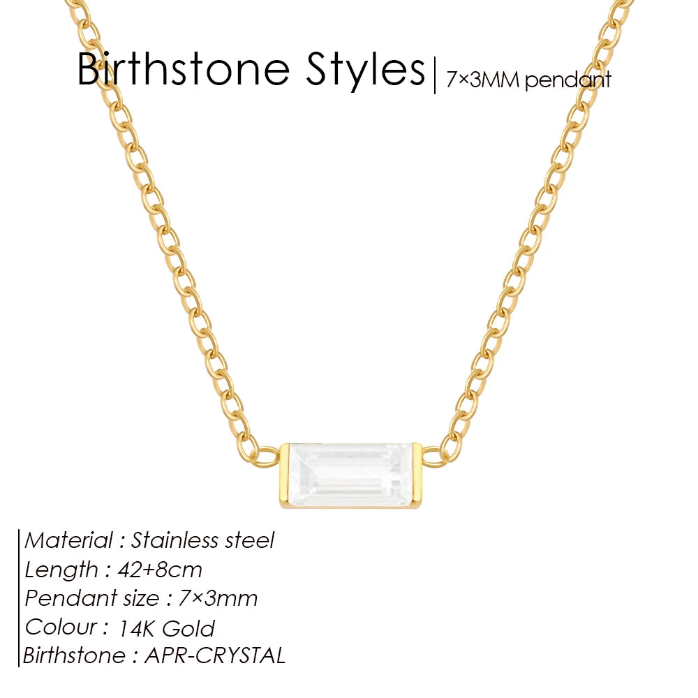 Birthstone Bar Necklace