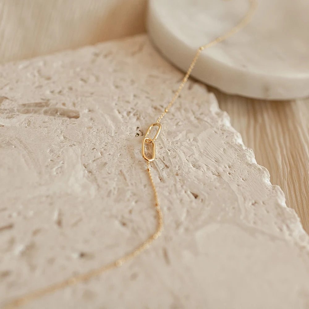 Delicate infinity paperclip Kette