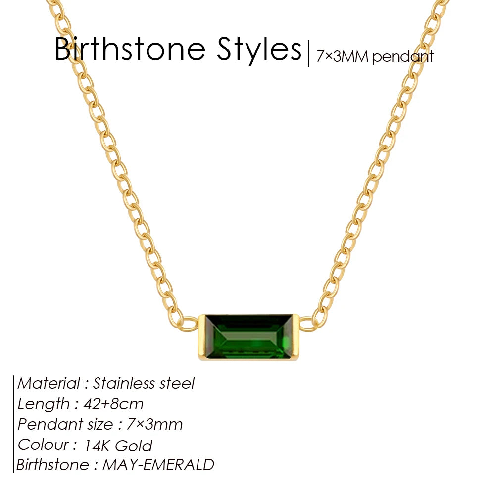 Birthstone Bar Necklace