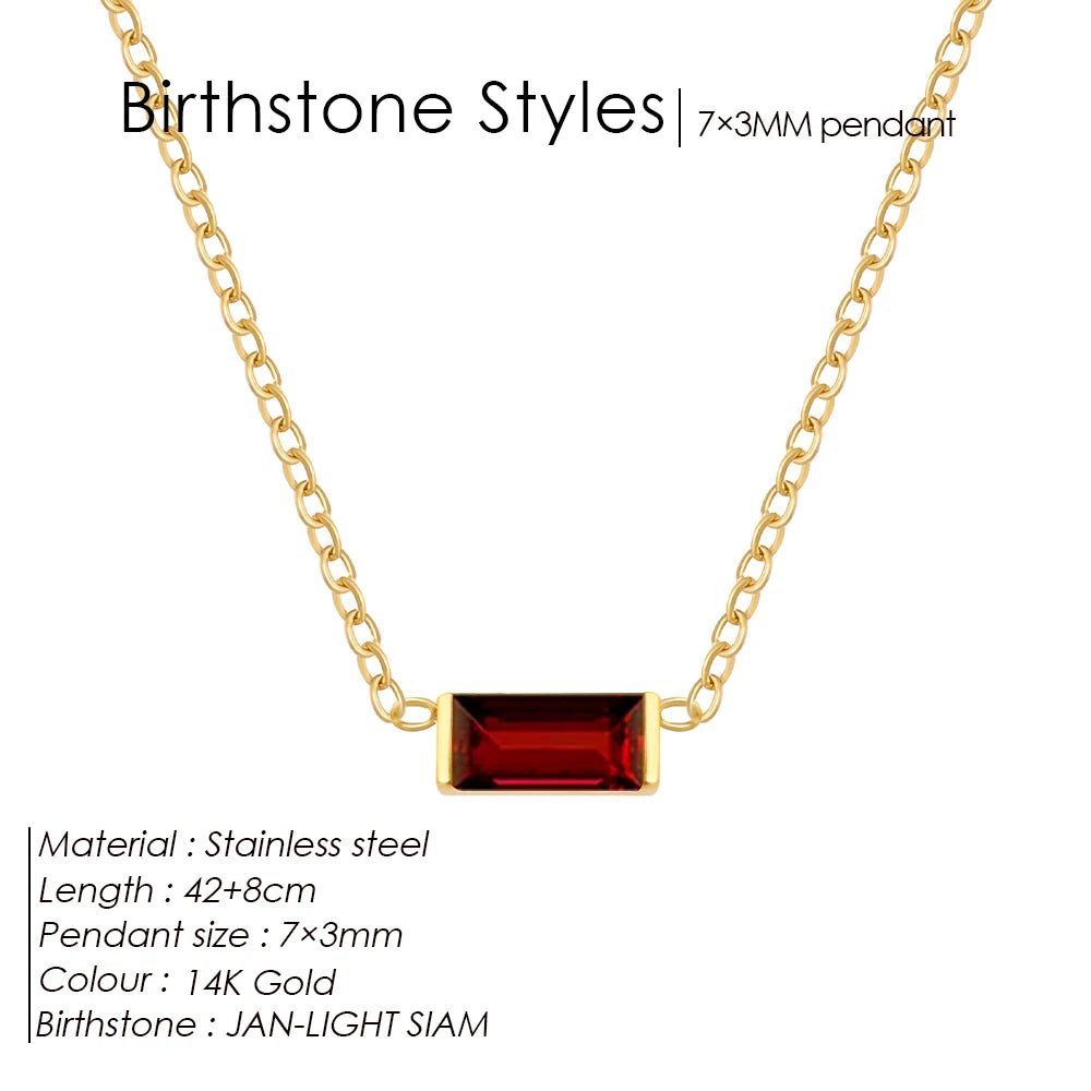 Birthstone Bar Necklace