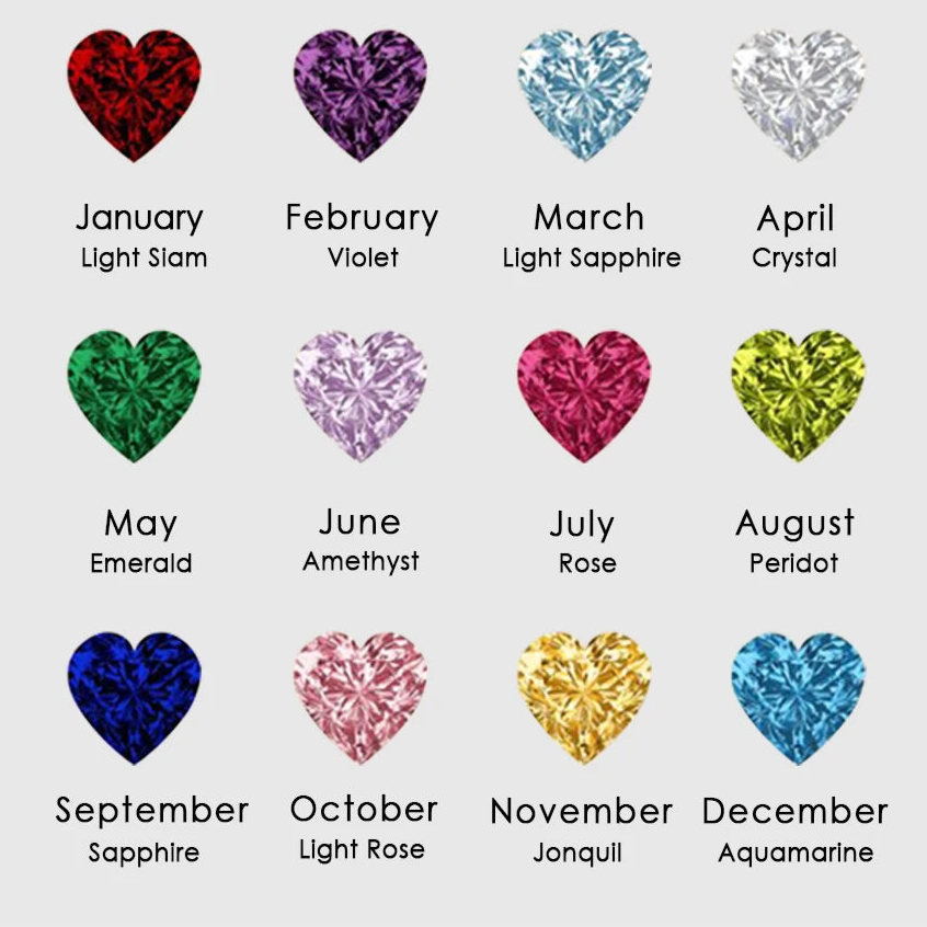 Birthstone Heart Kette