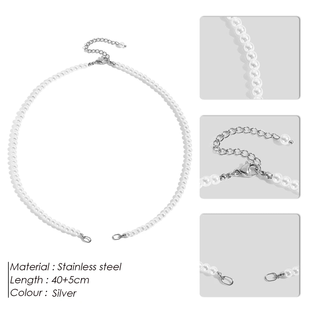 Locking Charm Kette vegan Pearl