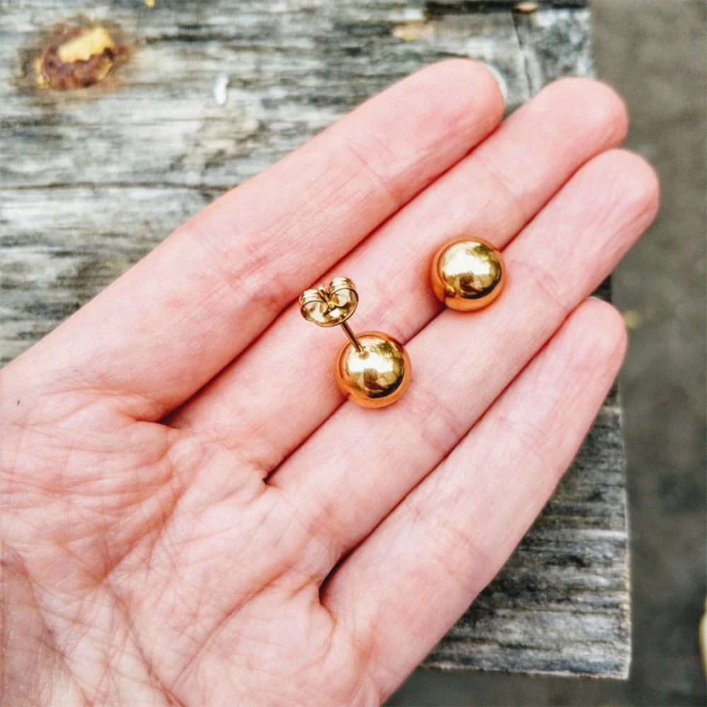 Simple Round Ball Ohrringe