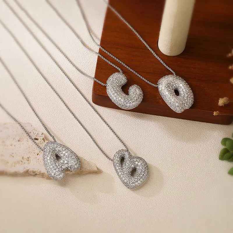 Big Bubble Shinny Letter Kette