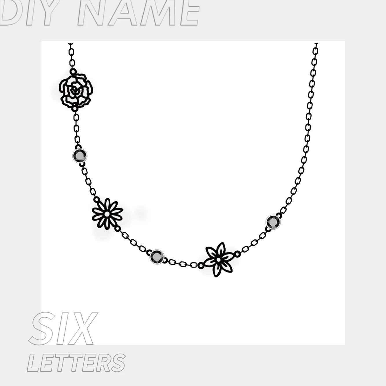 Botanical Flower Birthstone Kette
