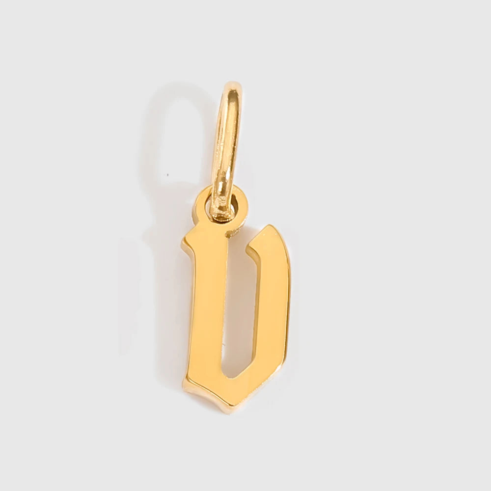 Old Style Letter Charm