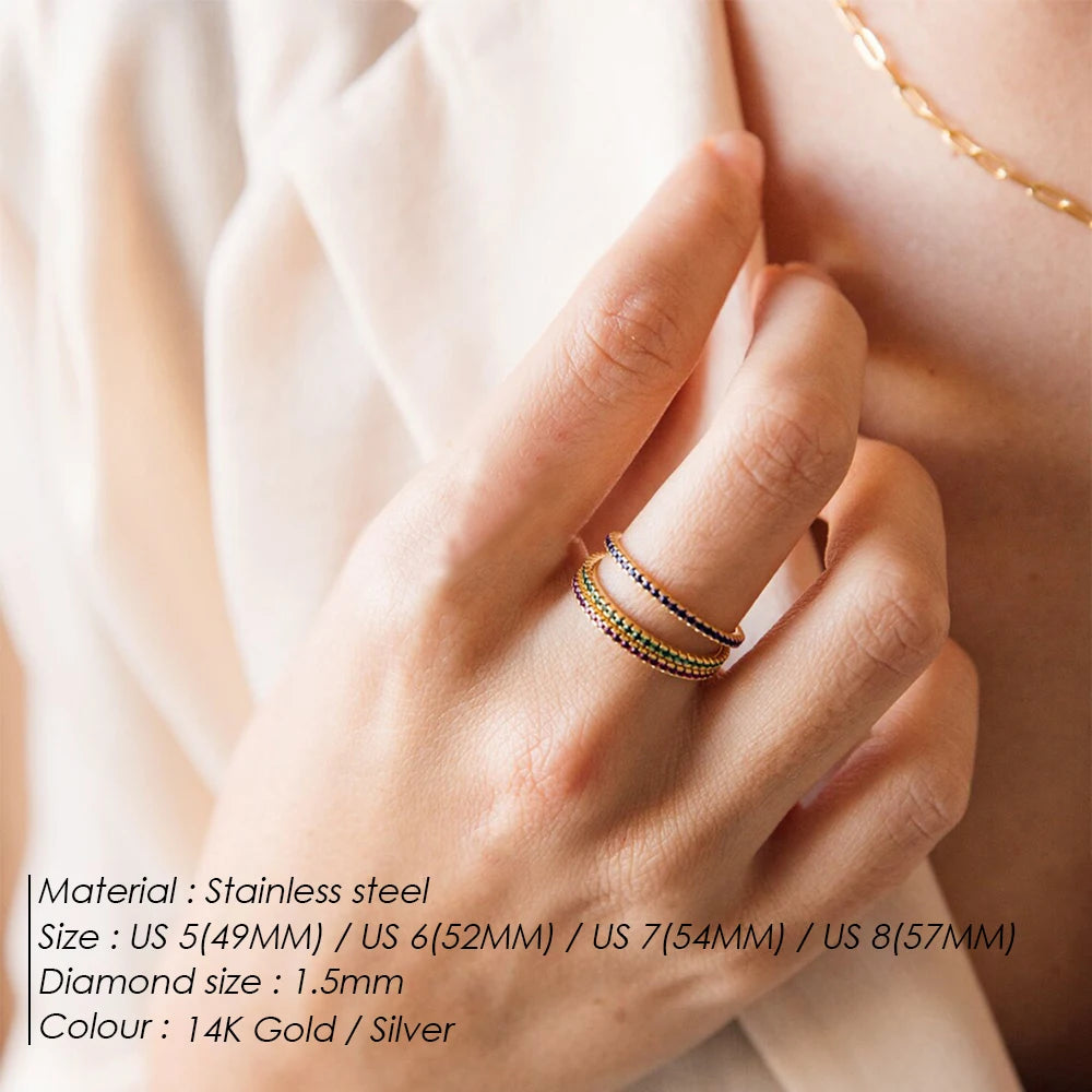 Pave Ring July Birthstone