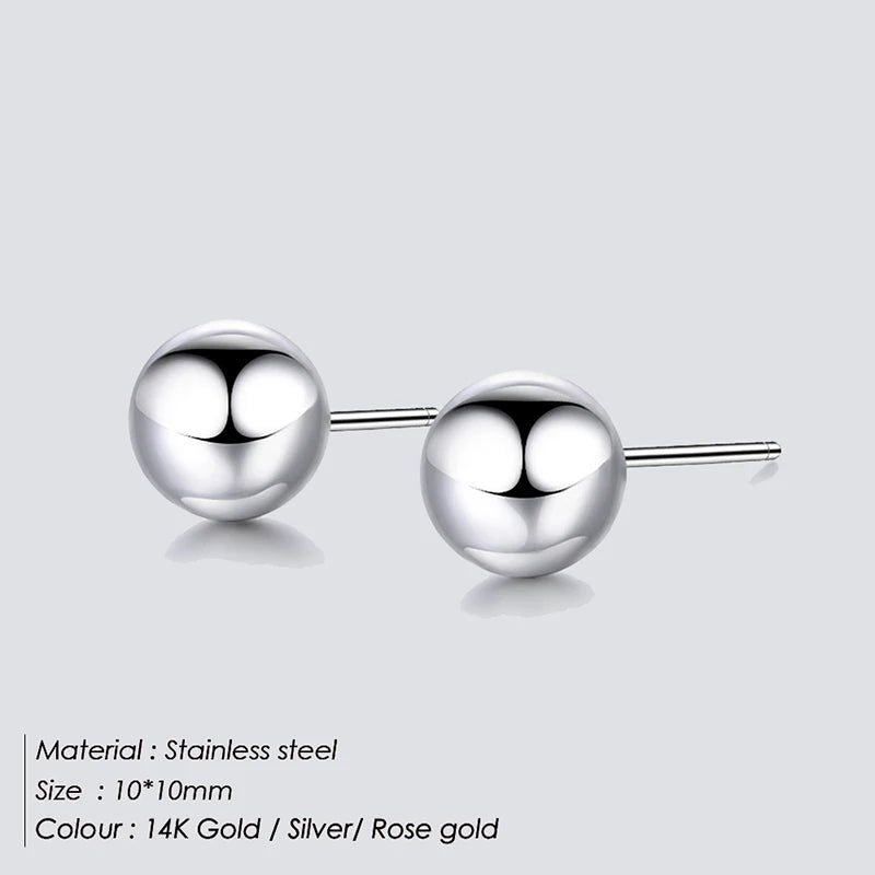 Simple Round Ball Ohrringe