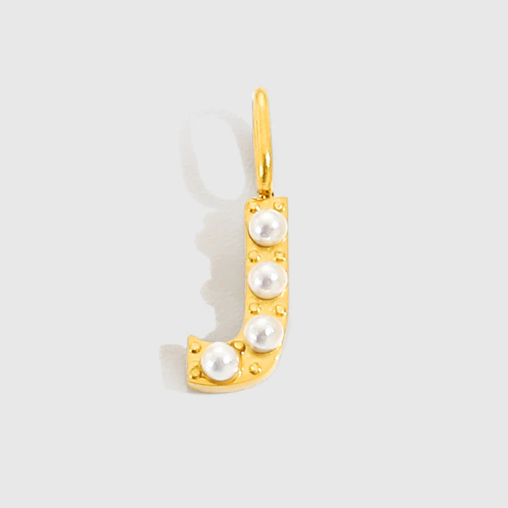 vegan Letter Pearl Charm