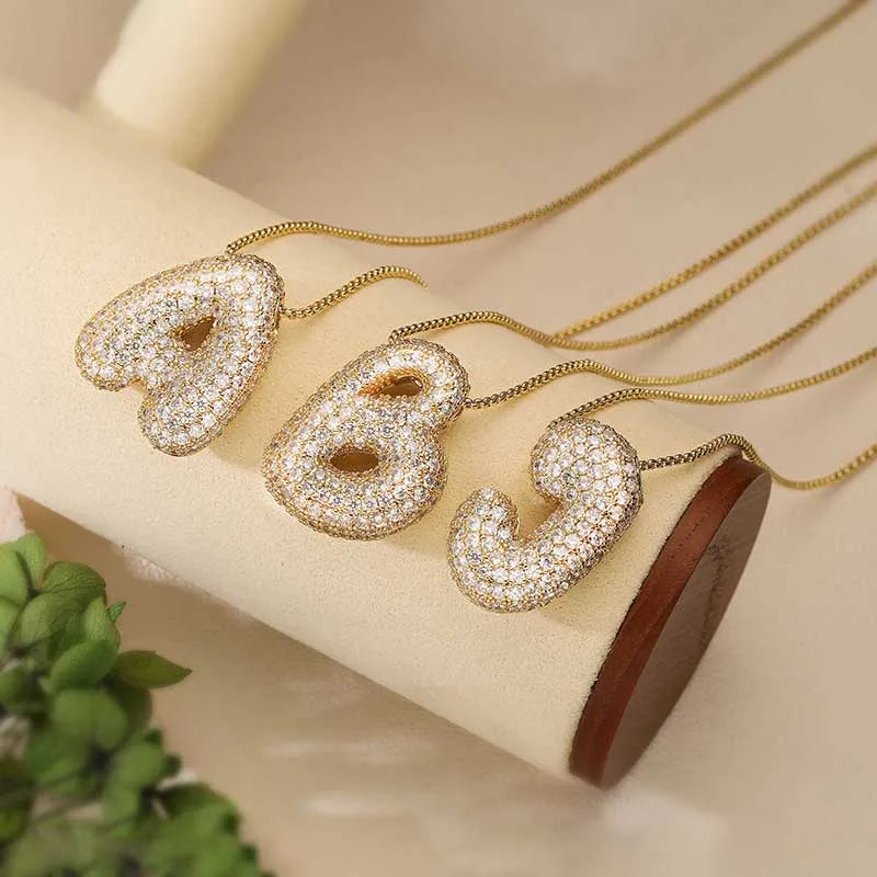 Big Bubble Shinny Letter Kette