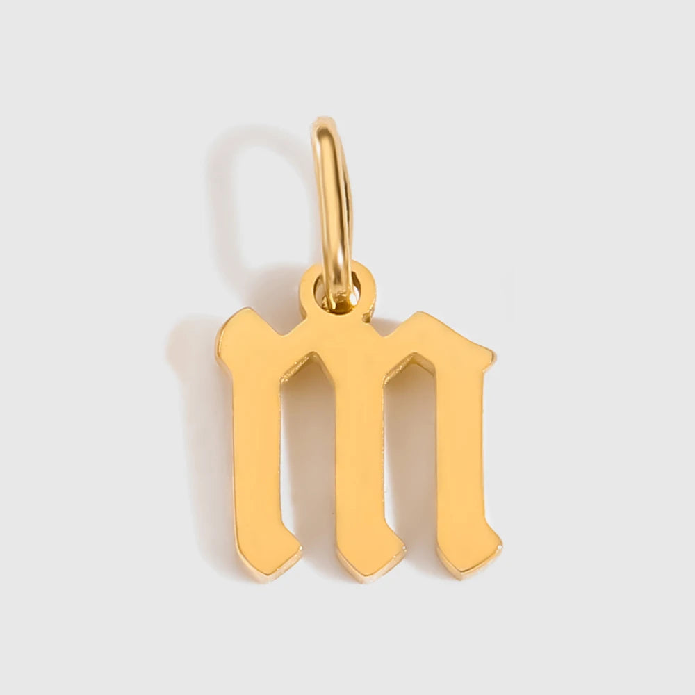 Old Style Letter Charm