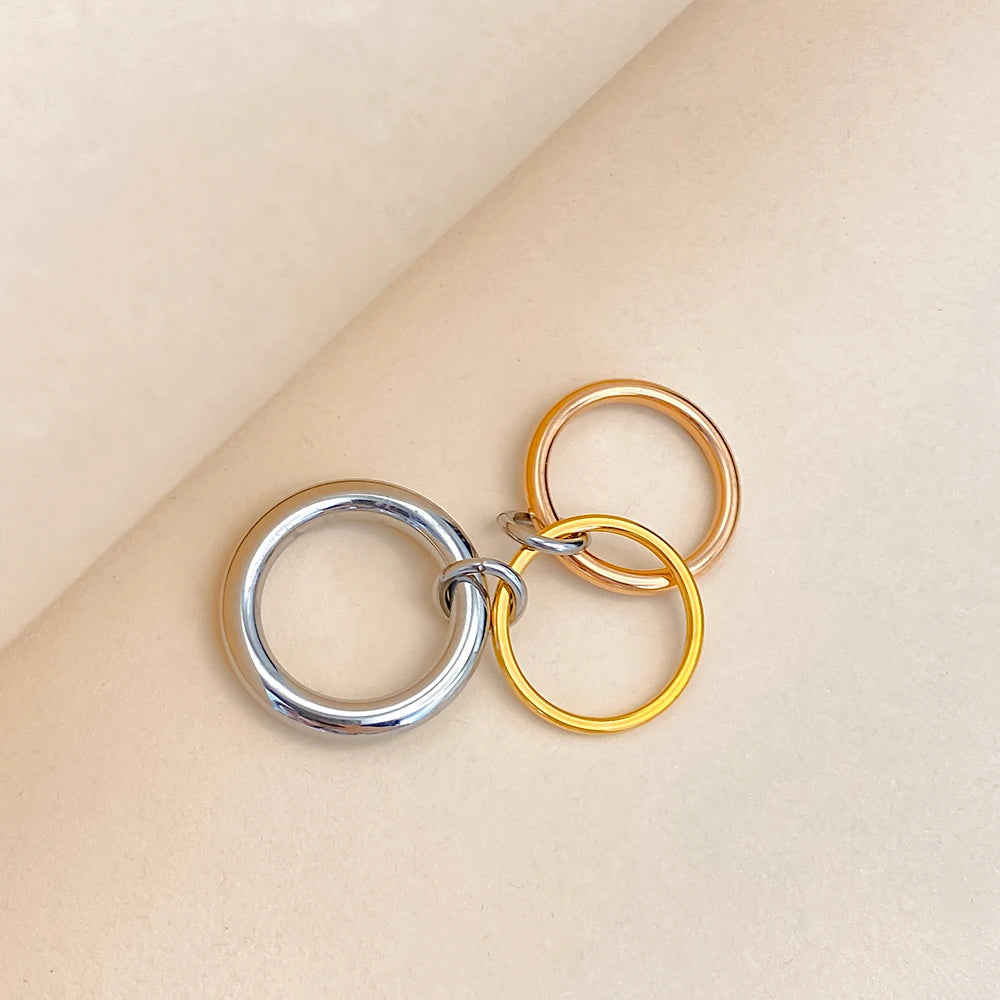 Tree Color Stacked Ring