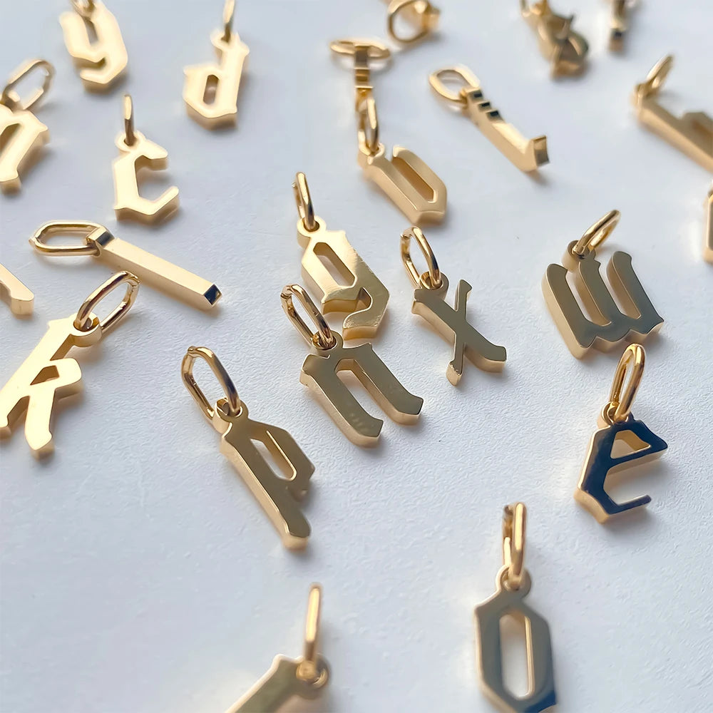 Old Style Letter Charm