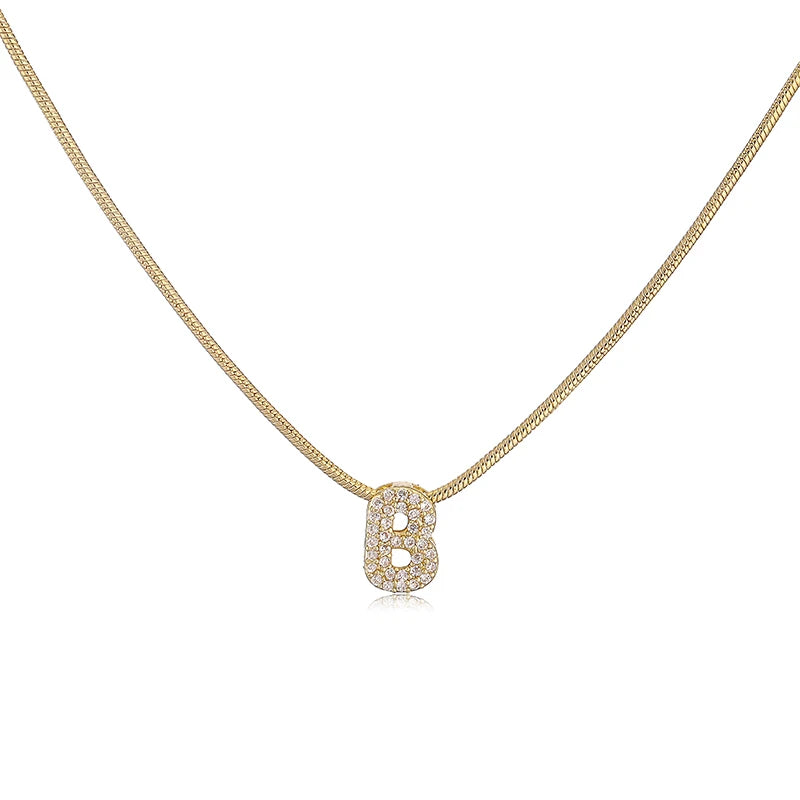 Small Bubble Letter Shinny Kette