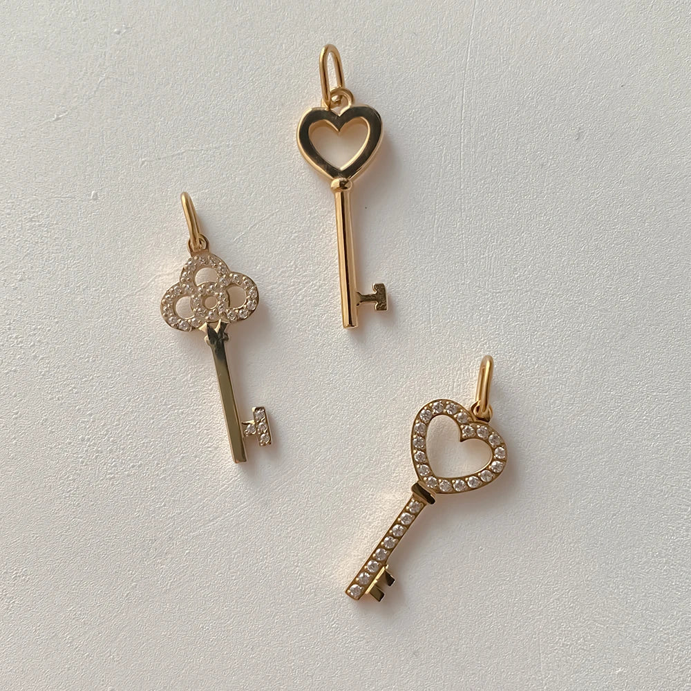 Key Heart Charm