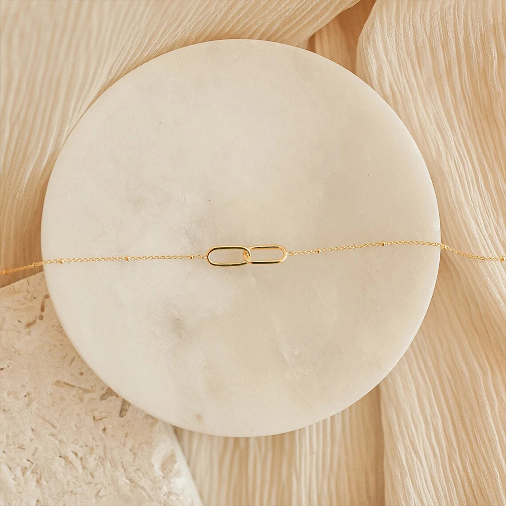 Delicate infinity paperclip Kette