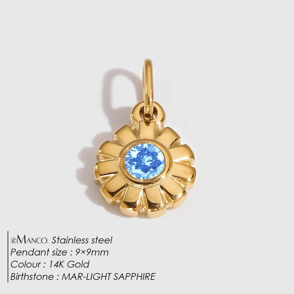 Flower Birthstone Charm