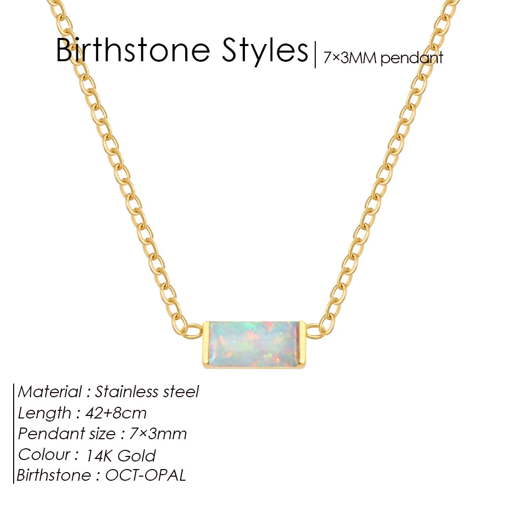 Birthstone Bar Necklace