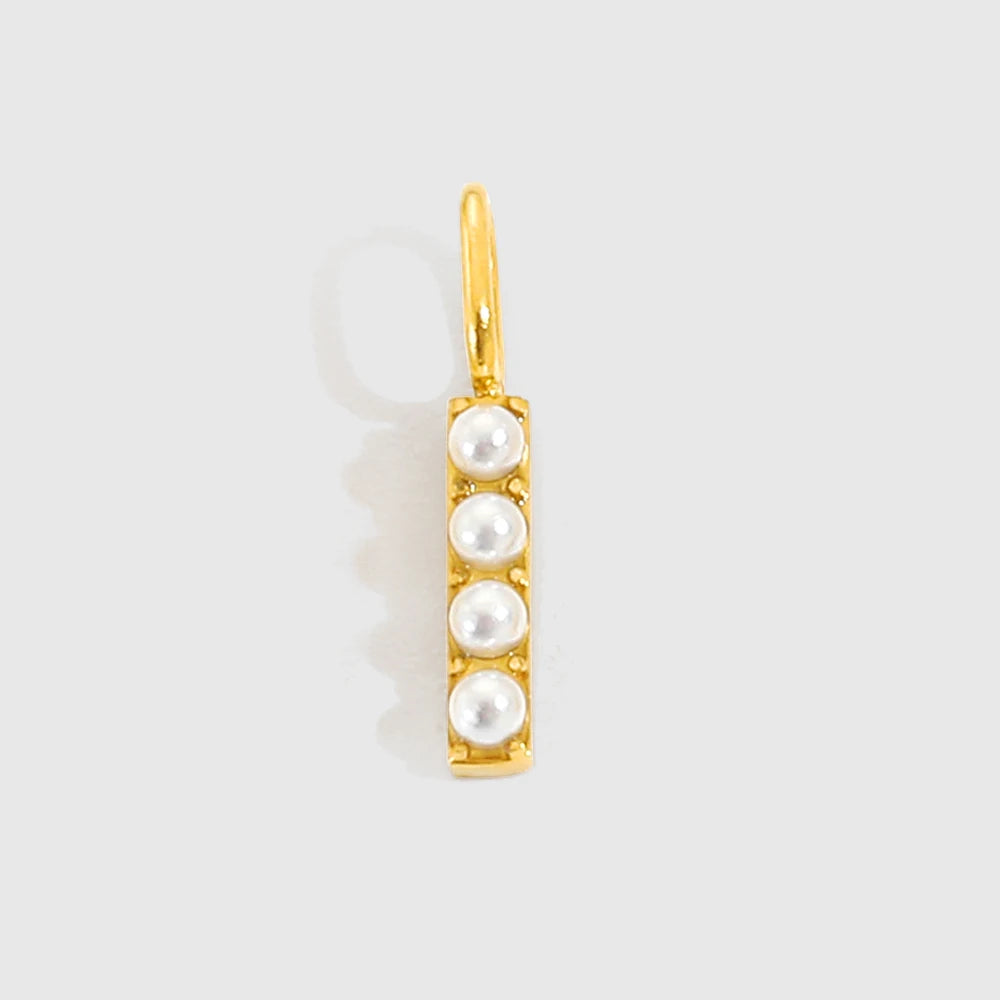 vegan Letter Pearl Charm