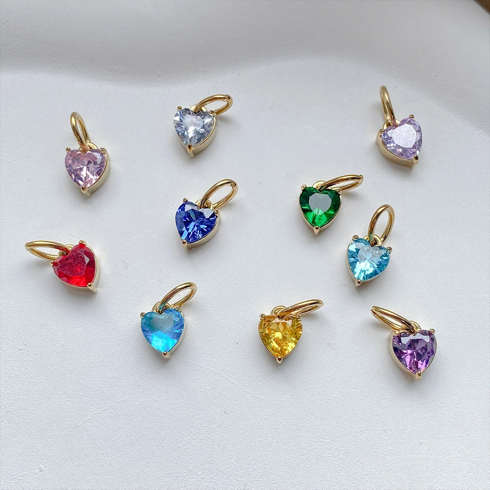 Heart EcoDiamant Birthstone Charm