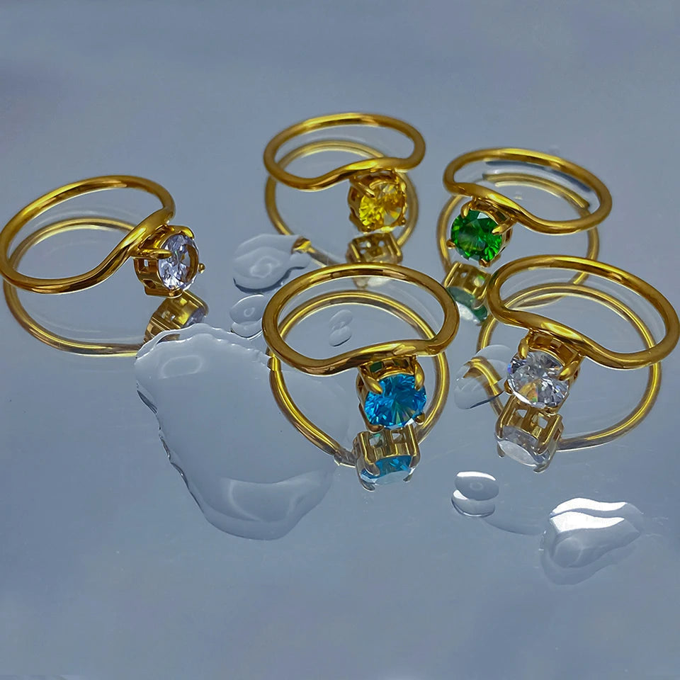 Birthstone Cubic Ring