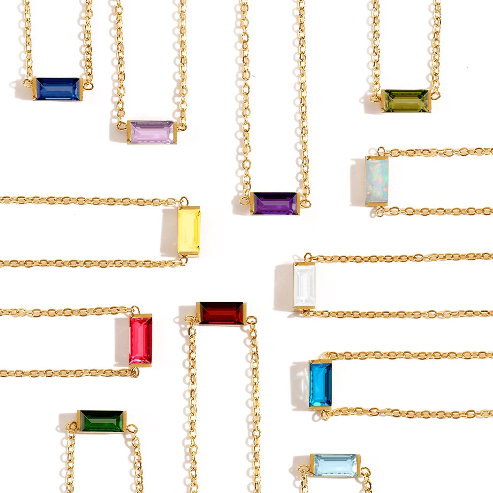 Birthstone Bar Necklace