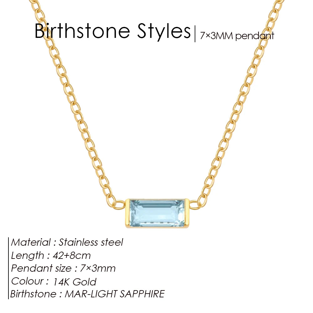 Birthstone Bar Necklace