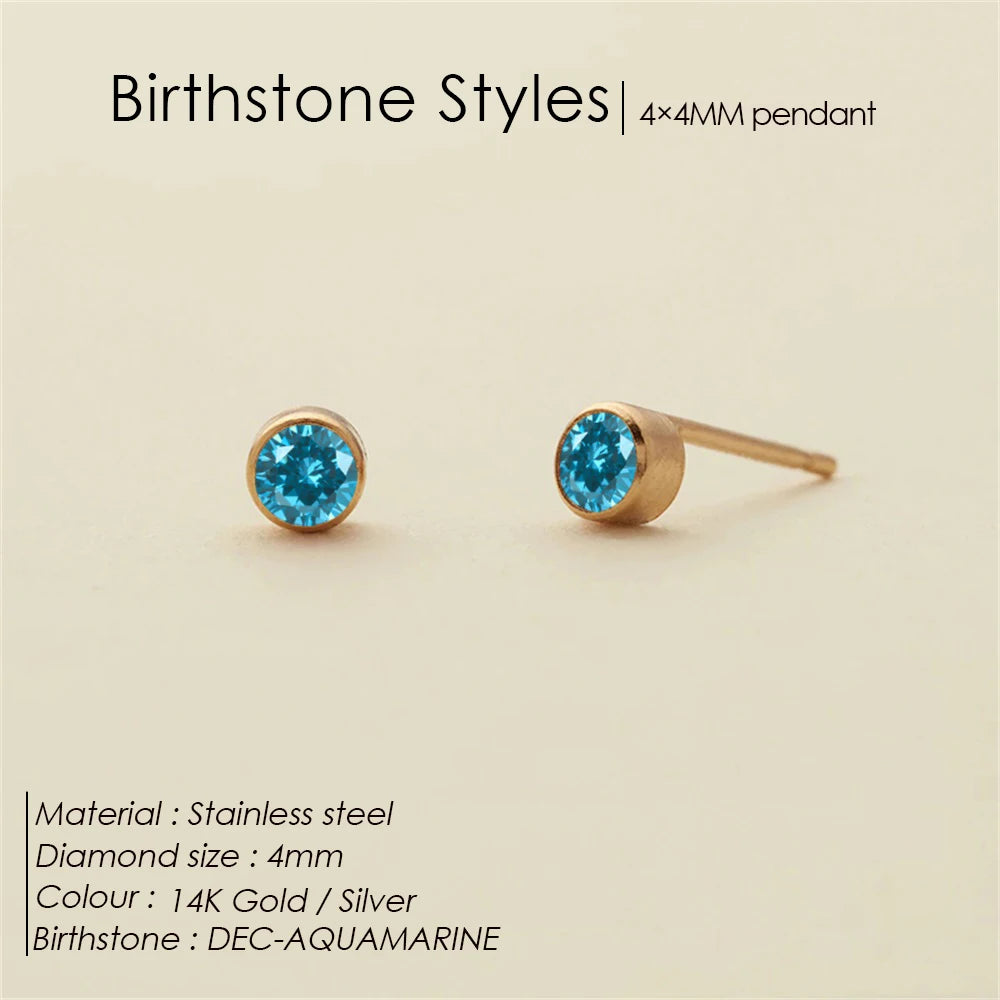 Geburtsstein Studs Ohrstecker Ohrringe