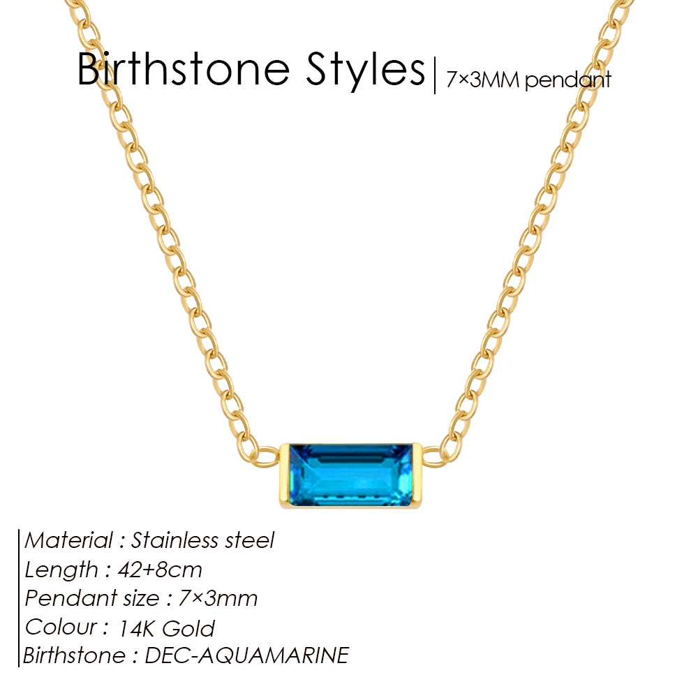 Birthstone Bar Necklace