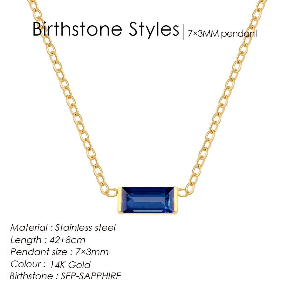 Birthstone Bar Necklace