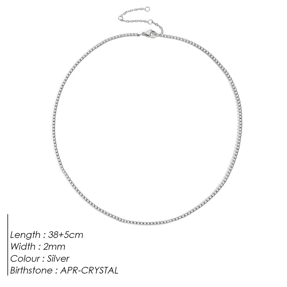 Birthstone Tennis Necklace