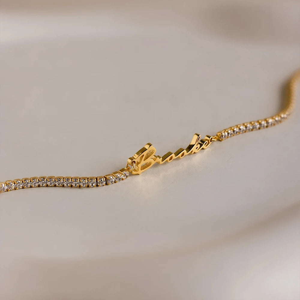 Customized Tennis Name Bracelet