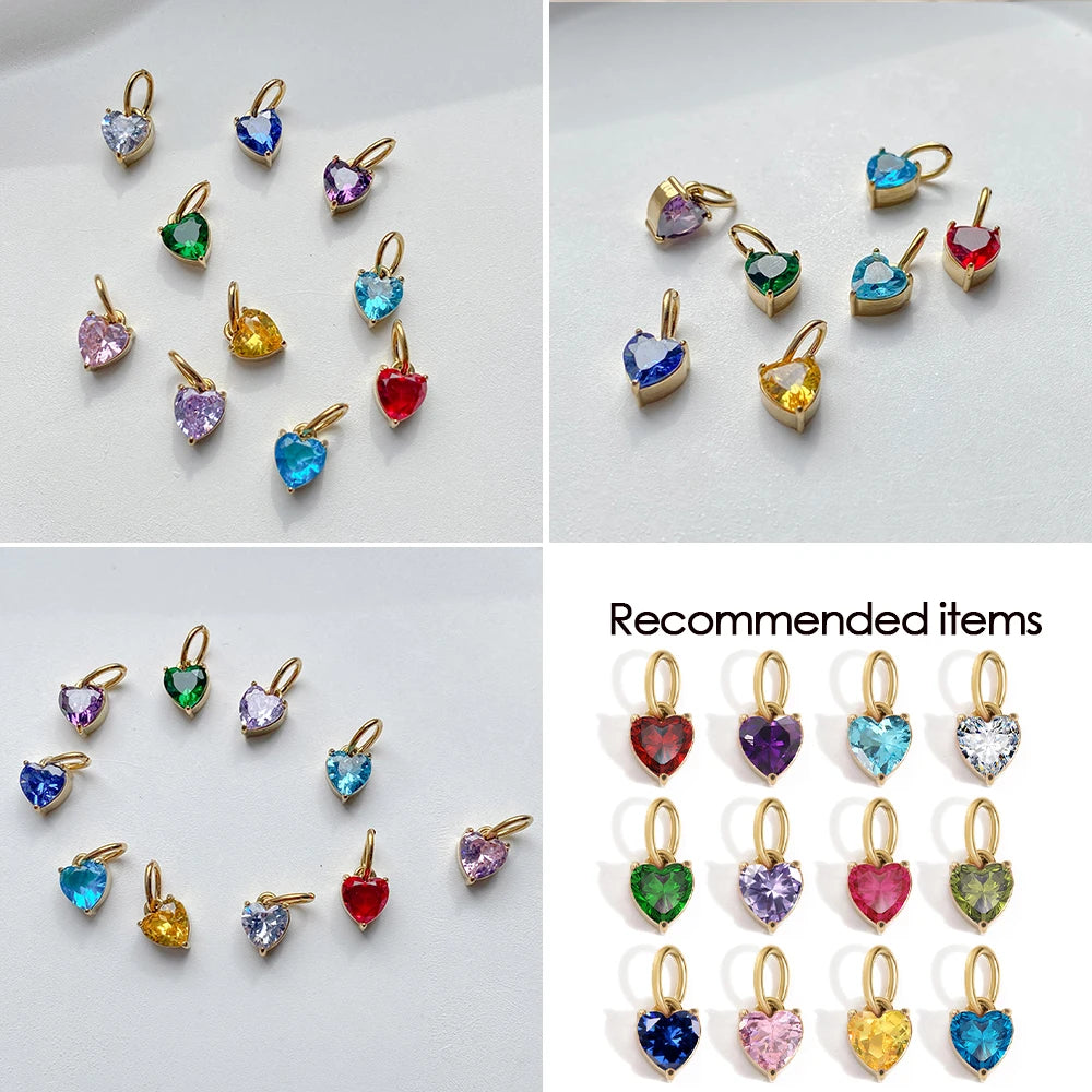 Heart EcoDiamant Birthstone Charm