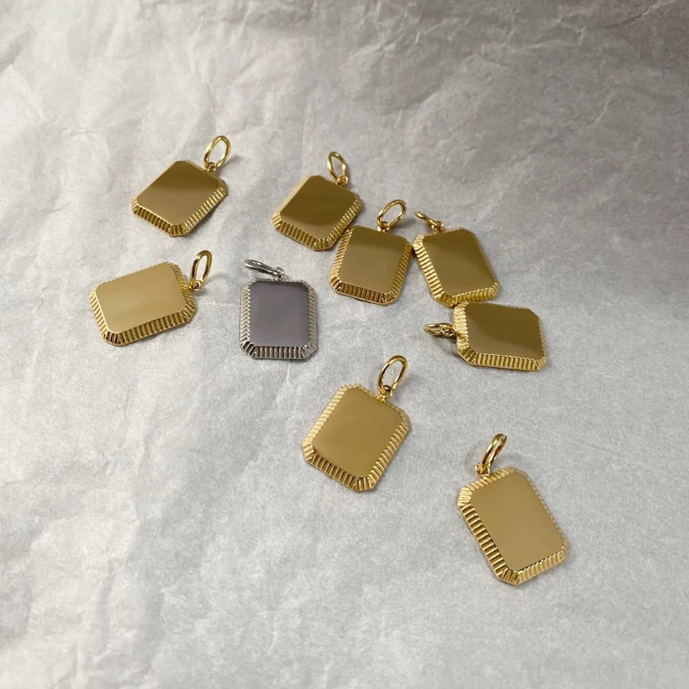 Square Tags Charm