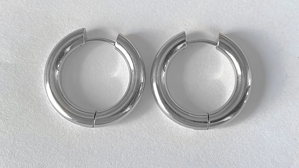 Chunky Huggie Hoops